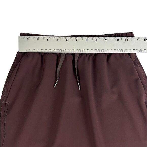 Lululemon On The Fly Skirt 21” Brown Satin Drawstring Waist Size 4 - Picture 5 of 8